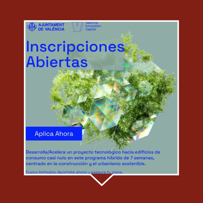 Valencia lanza un programa gratuito para acelerar proyectos tecnológicos de construcción sostenible