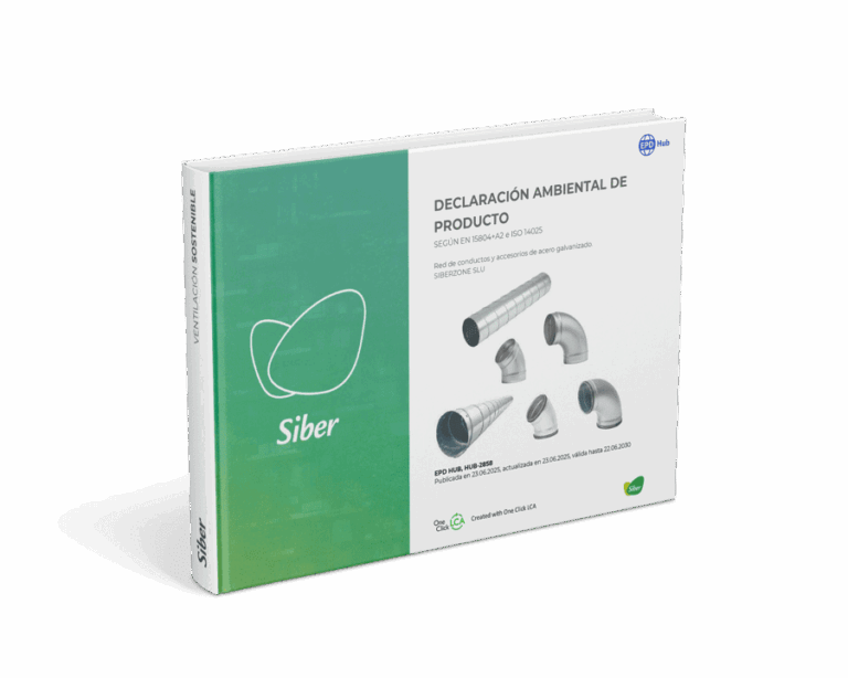 Siber obtiene una nueva Declaración Ambiental de Producto (DAP) para su gama de conductos y accesorios de acero galvanizado